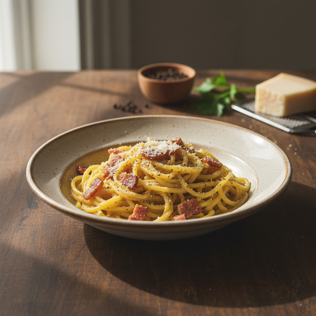 Ehtne carbonara: itaallaste kuldne reegel ilma kooreta