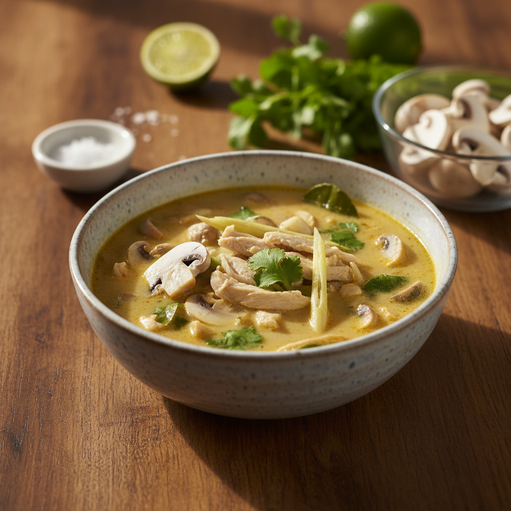 Kiire ja koorene tom kha supp: valmib vaid 15 minutiga