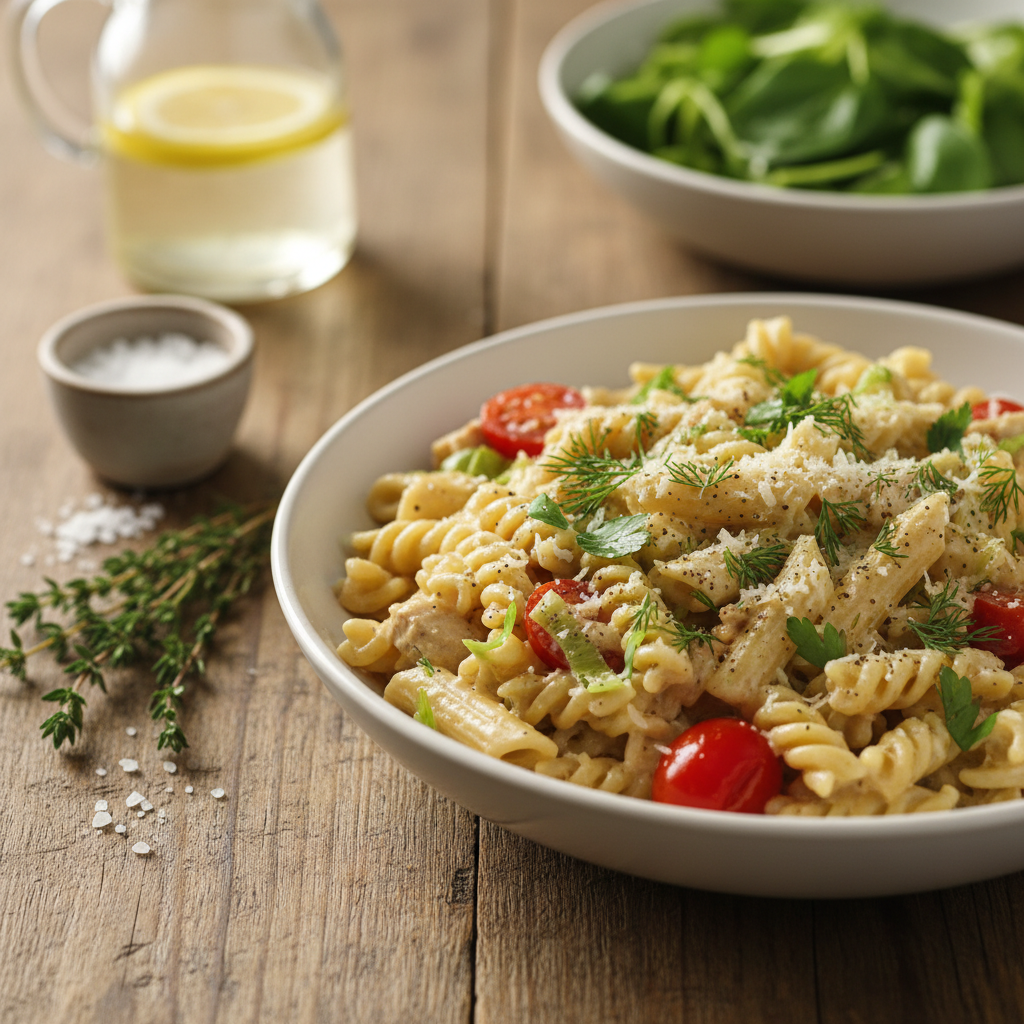 Kiire õhtusöök: koorene suitsukanapasta 15 minutiga