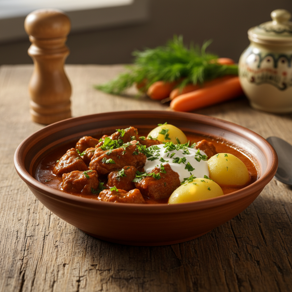 Kodune sealihaguljašš: mahlane kaste ja pehme liha