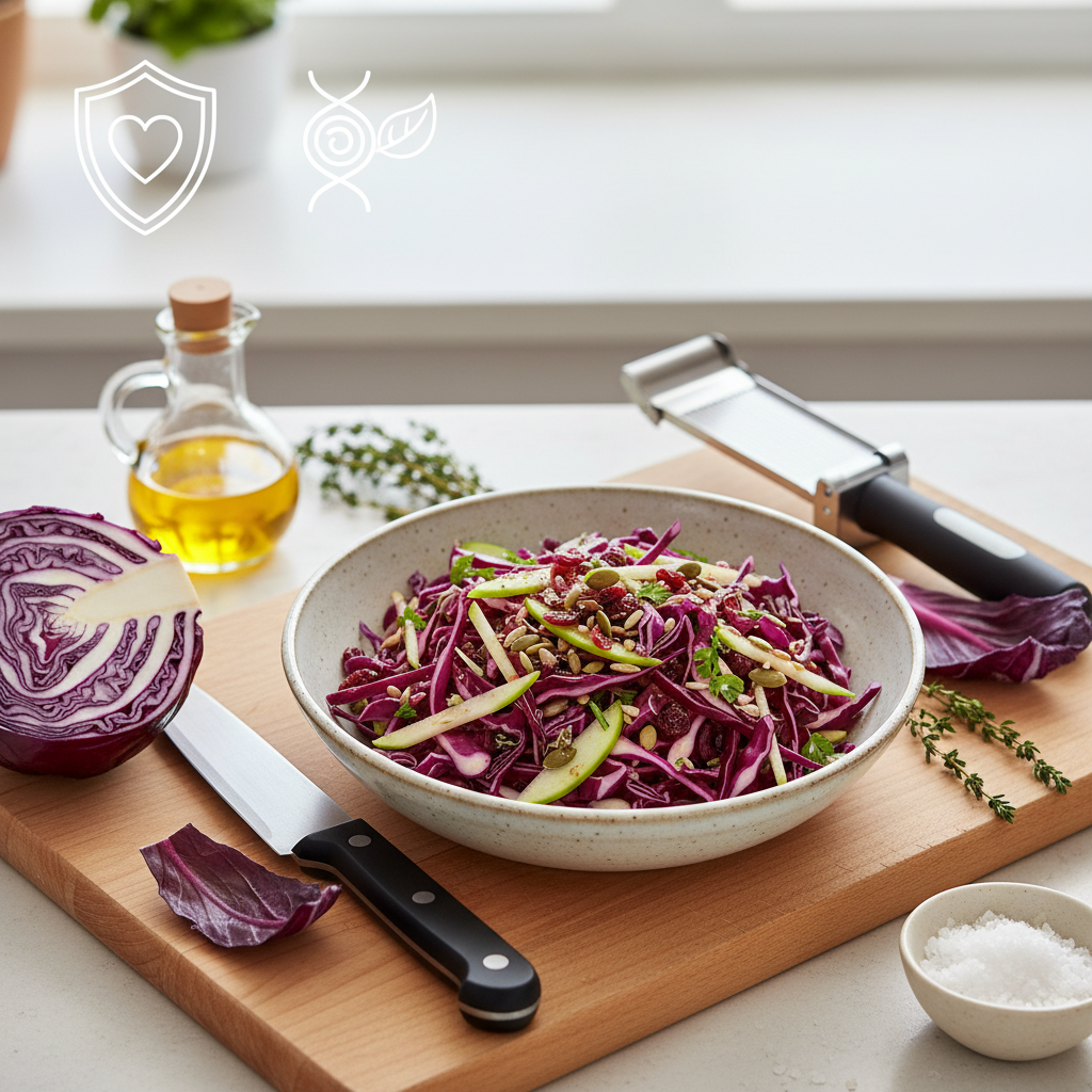 Krõbe punase kapsa salat: tervislik lisand igale toidule