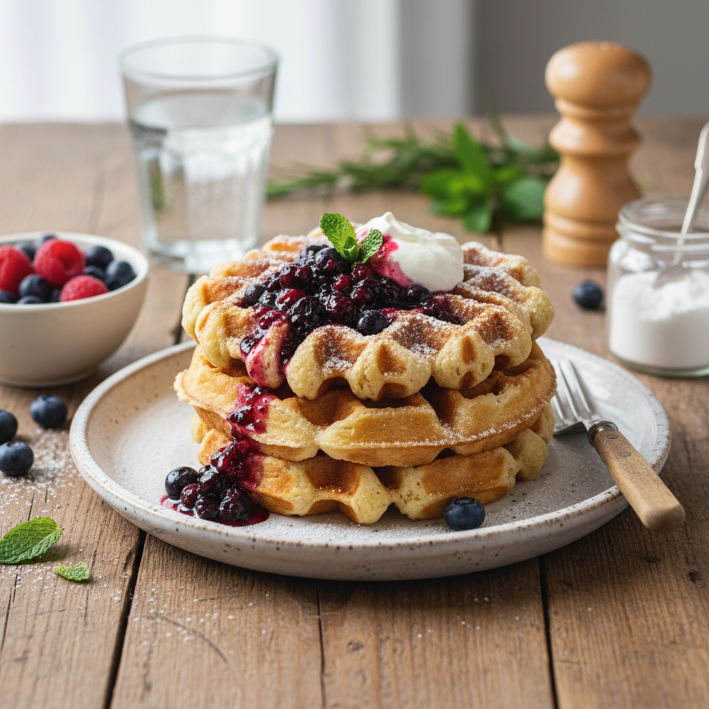 Paksud kodused vahvlid: nipp, mis teeb need seest pehmeks