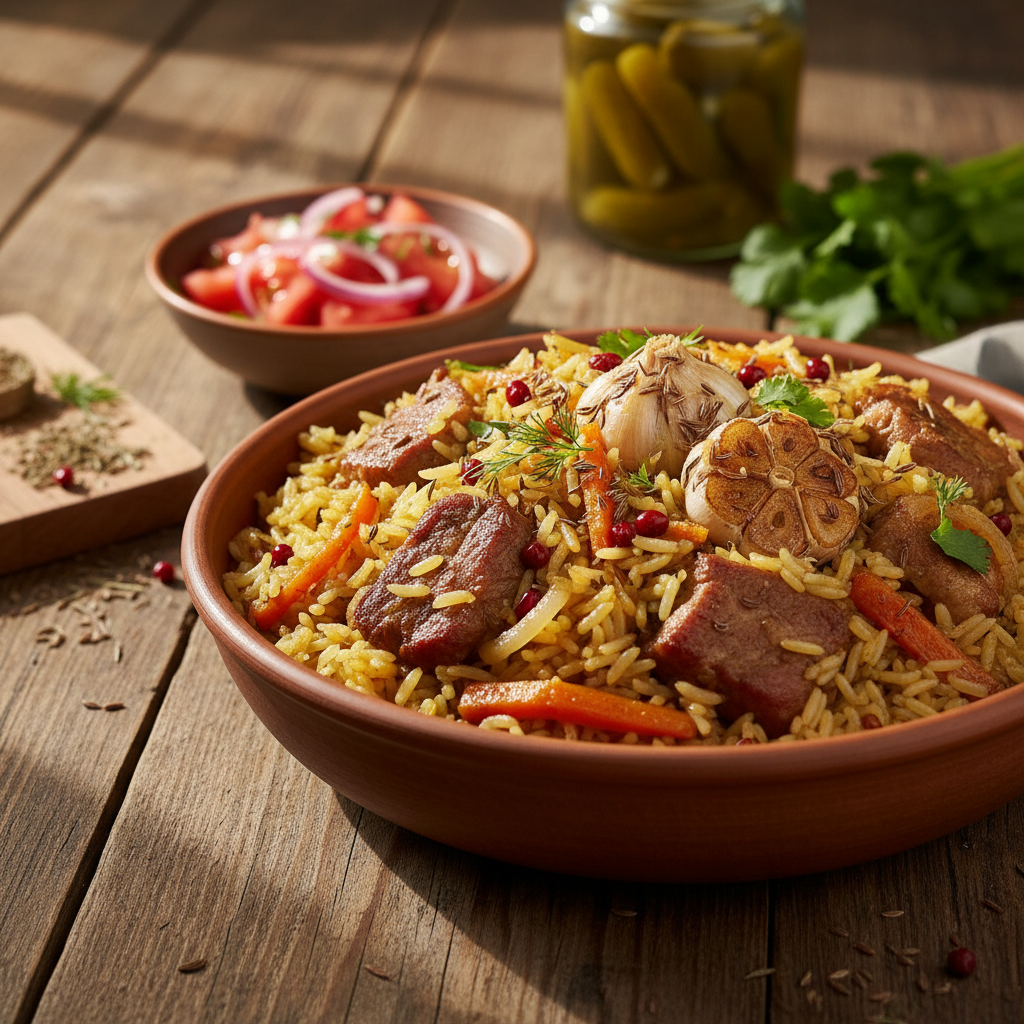 Klassikaline sealihaga pilaff: mahlane ja maitsev retsept
