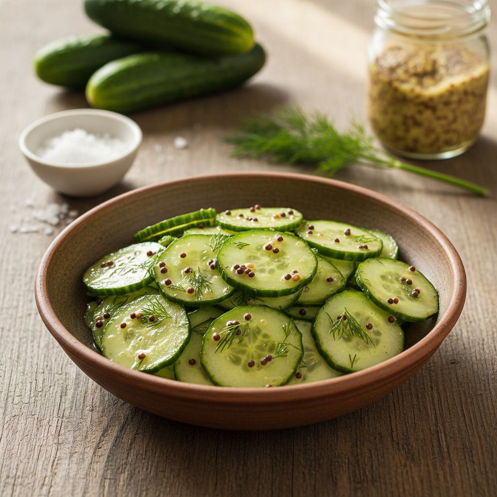 Krõbe kurgi-sinepisalat: lihtne ja soodne retsept talveks