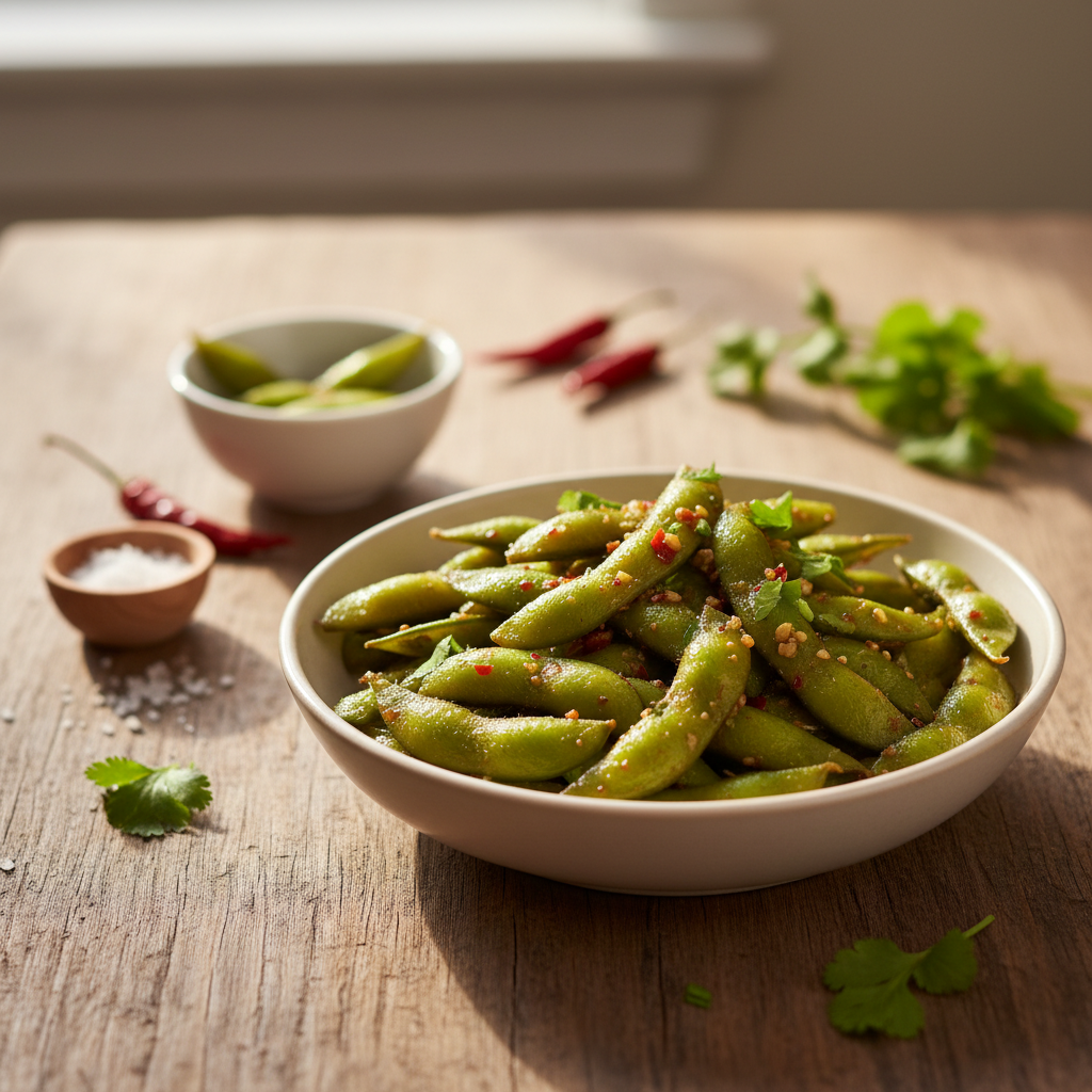 Lihtne ja tervislik edamame ubade retsept suupisteks