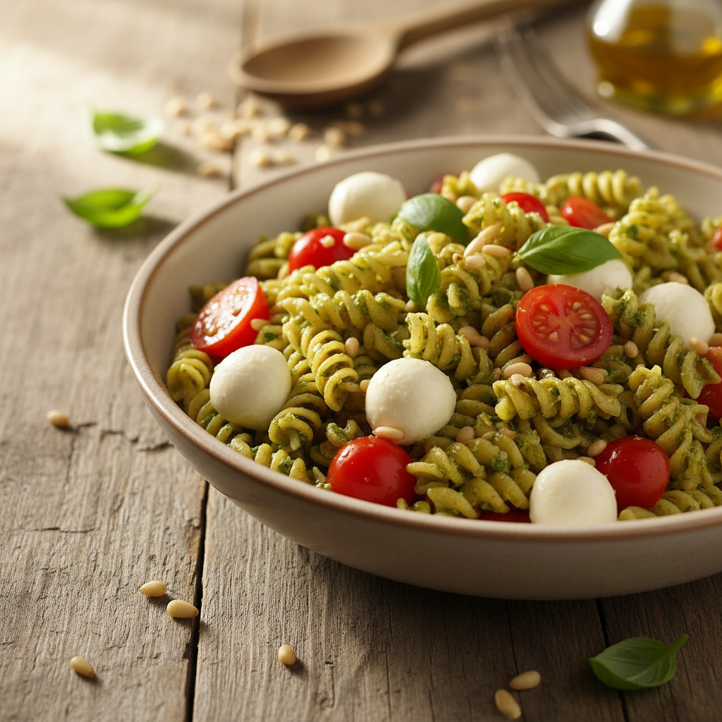 Lihtne ja maitsev pestoga tomatipastasalat – suvine hitt