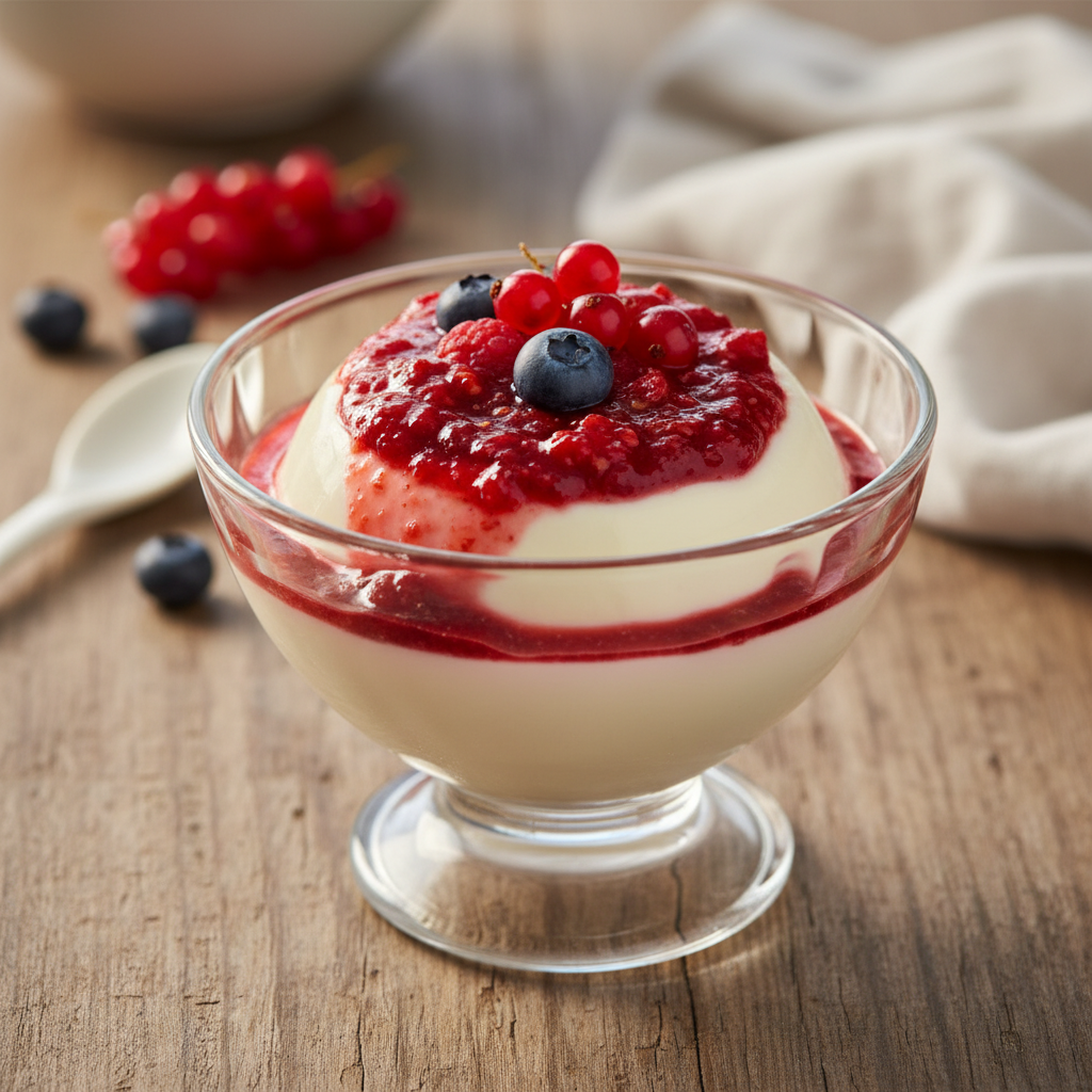 Lihtne panna cotta marjakastmega – kiire ja maitsev retsept