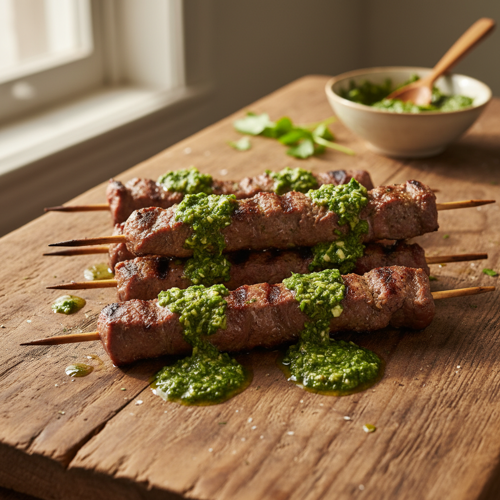 Retsept: mahlased veiselihavardad chimichurri kastmega