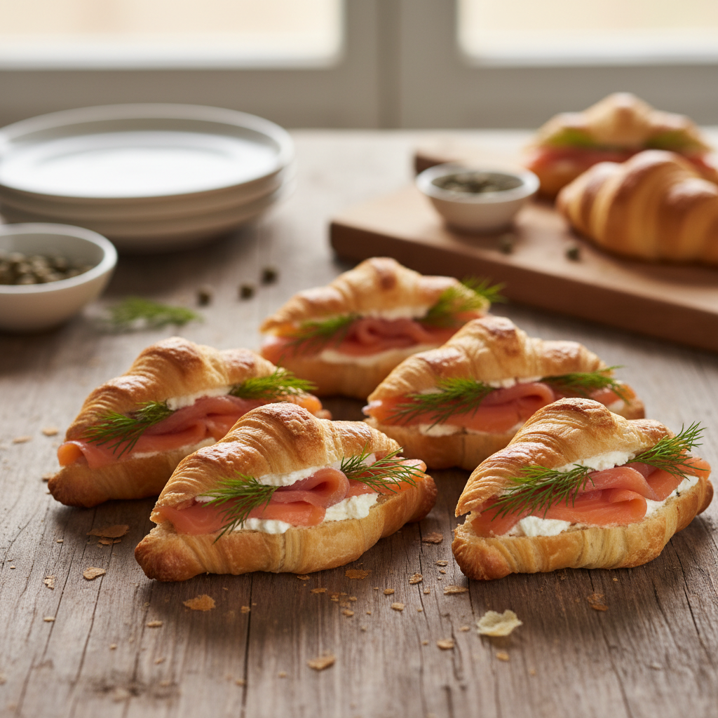 Suupistelaua hitt: kuidas valmistada hõrke lõhe-croissante