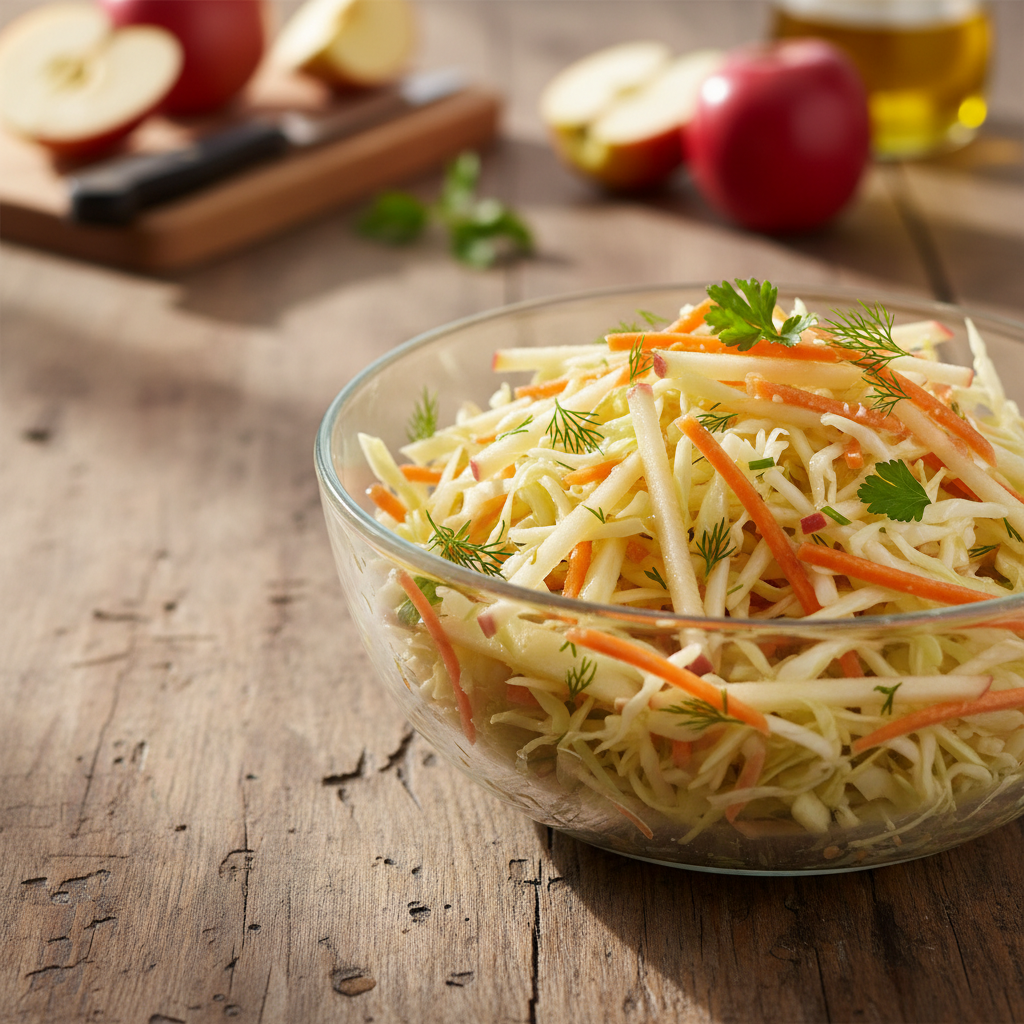 Suvepeo hitt: värskendav ja krõmpsuv õuna-coleslaw