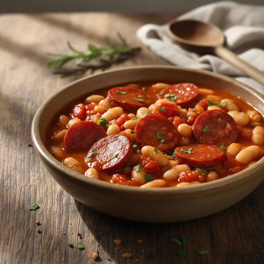 Turgutav tomatine oahautis chorizoga: lihtne pereõhtusöök